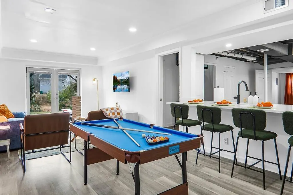 Feriehus 5Bd Vibrant Haven: Basketball - 10Mins To Airport Charlotte